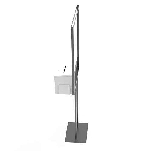 FixtureDisplays® Stand, Bulletin Poster Donation Ballot Collection with White Metal Box 11063+10918-WHITE