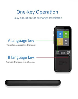 inBEKEA Smart Language Translator Portable Photo Voice Translation Equipment - Offline & WiFi, Recording, Ideal for Work, Study, Travel