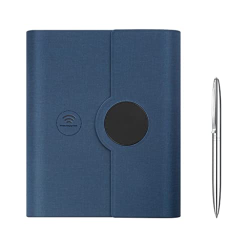 CHNOI Multi-Functional Business Meeting Notebook A5 Loose-Leaf with Charging Treasure High-Grade Office Stationery (Color : Blue)