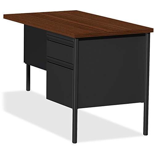 Lorell 60921 Right Pedestal Return, RH, 42" x 24" x 29-1/2", Black Walnut
