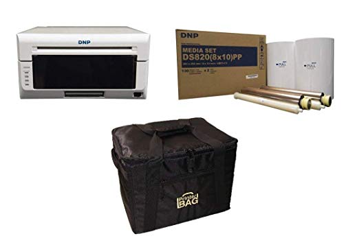 DNP DS820A 8" Professional Dye-Sublimation Printer for 8x10 and 8x12 Photos - Bundle Pure Premium Media for DS820A Printer, 8x10, 2X 130 Print Rolls