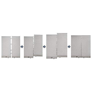GOF Freestanding X-Shaped Office Partition, Large Fabric Room Divider Panel - 120"D x 264"W x 48"H