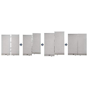 GOF Freestanding X-Shaped Office Partition, Large Fabric Room Divider Panel - 132"D x 252"W x 48"H