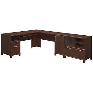 Achieve L Shaped Desk with Printer Stand File Cabinet