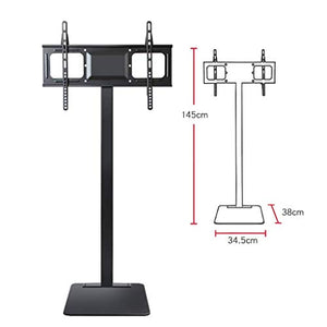 YokIma Universal Floor TV Stand with Swivel Mount for 32-70 Inch TVs, Mobile TV Cart - Black-D
