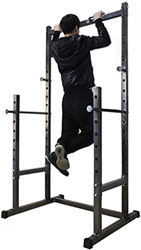 ZLGE Home or Commercial Barbell rackSquat Rack Weight Lifting Cage Multifunctional Squat Rack Frame Weightlifting Bed Home Bench Press Barbell Gantry Home Fitness Equipment Strength Training