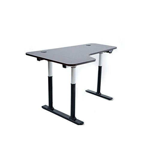 ApexDesk 3ESS-M-LFT Vortex Series 6-Button Electric Height Adjustable Sit to Stand 3-Leg Corner Desk, Espresso