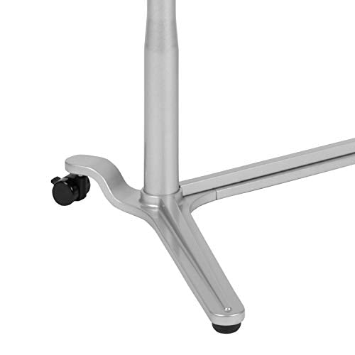 Flash Furniture Sit-Down, Stand-Up Dark Wood Grain Computer Ergonomic Desk with 37.375"W Top (Adjustable Range 29" - 40.75")