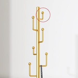 BinOxy Freestanding Marble Coat Rack - Gold Color