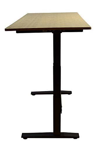 Rise UP Dual Motor Electric Bamboo Standing Desk 60x30" Desktop Tall Ergonomic Motorized Height Adjustable sit to Stand up Home Commercial Office Computer Workstation Modern Lift Raising with Memory