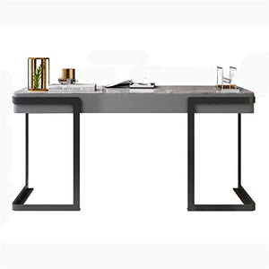 jinyi2016SHOP Light Luxury Home Office Desk with Black Metal Frame (160CM)