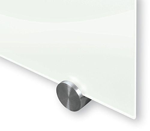Best-Rite 48 x 96 x 1/8 Inches, Visionary Magnetic Glass Whiteboard, Frameless, Glossy White, 83846