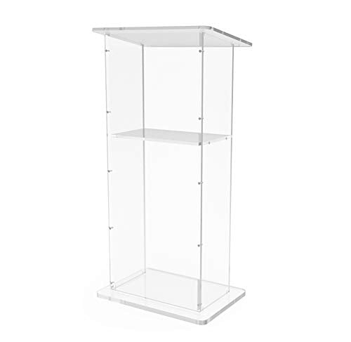 FixtureDisplays Clear Acrylic Lucite Podium Pulpit Lectern 45" Tall 1803-2