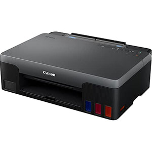 Canon PIXMA G1220 MegaTank Inkjet Color Printer for Documents and Photos with High Yield Refillable Ink Tanks 4469C002, Set of Ink Bottles & 2 Extra Black Ink Bundle with DGE USB Cable + Software Kit