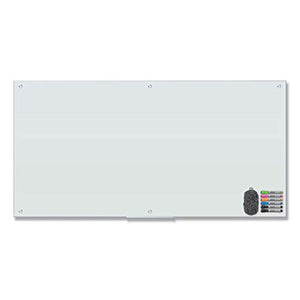 U Brands 3973U0001 Magnetic Glass Dry Erase Board Value Pack, 72 X 36, White
