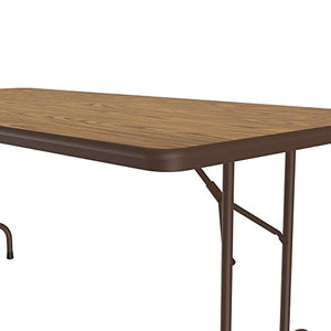 Correll Rectangular TFL Commercial Folding Table, 36"x96", Medium Oak