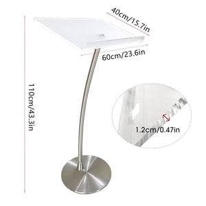 GICIR Clear Acrylic Slanted Podium Stand - Professional Conference Pulpit for Churches & Offices