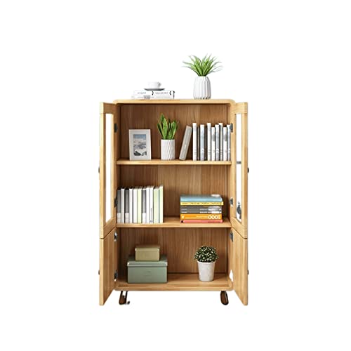 AOKLEY Wood Bookcase with Glass Door - Children's Bookcase Display Cabinet