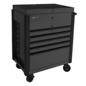 Homack MFG BK06035060 Drawer Slide Top Service Cart, Black