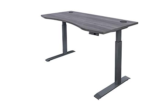 MotionWise Manager Series Dual Motorized Rising Sit/Stand Desk for Home Or Office, Dove Gray