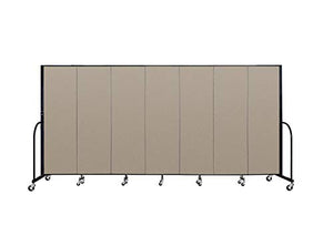 Norwood Commercial Furniture Freestanding Portable Partitions - 7 Panels (6' H x 13' 1" L), NOR-P607-CM - Tan