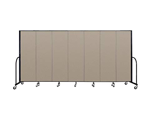 Norwood Commercial Furniture Freestanding Portable Partitions - 7 Panels (6' H x 13' 1" L), NOR-P607-CM - Tan