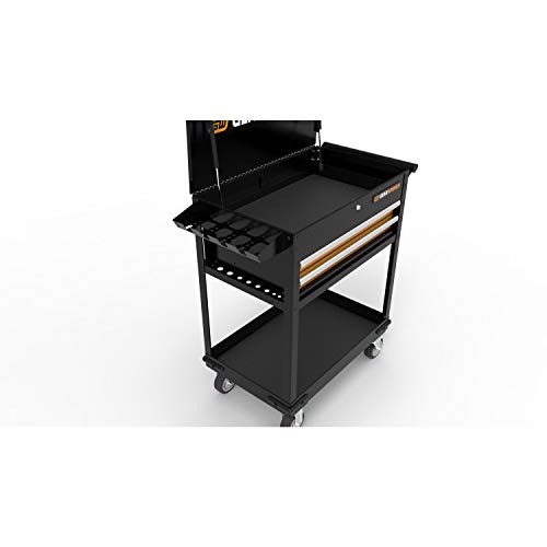 GEARWRENCH 2 Drawer Black & Orange Utility Cart, 32" - 83168