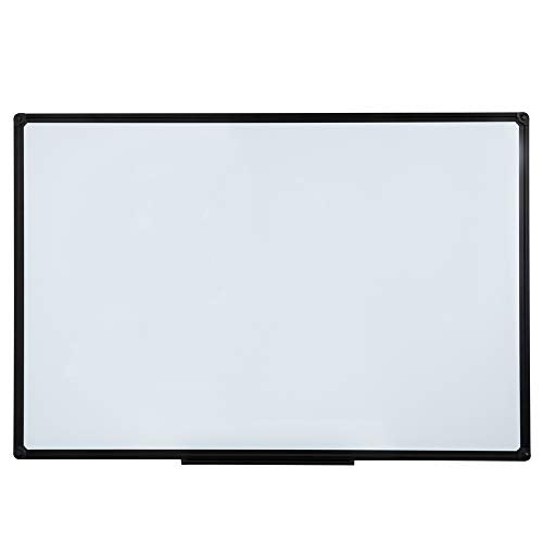 Large Magnetic White Board 60" x 48" Wall Mount Dry Erase Board with Pen Tray for Home Office Classroom Usage, Black Aluminum Frame