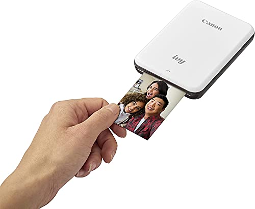 Canon Ivy Mobile Instant Mini Photo Pocket Printer Bluetooth, Portable, Slate Gray, Includes 2x3” Zink Photo Paper Sticker (100 Sheets), Protective case and USB Charging Cable with Wall Adapter