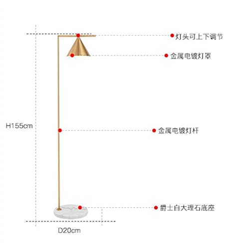EESHHA Marble Decorated Nordic Floor Lamp (D Light Grey)