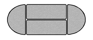 Correll Econoline Flip Top Table 24" x 72" Adjustable Height Gray Granite Melamine Top (Pack of 8)