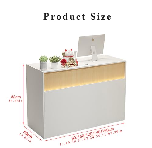 ZXLBTNB Reception Desk Stations Counter Table L-Shape Cashier Checkout Company Front Desk Bar Small Shop Beauty Salon Convenience Store Counter