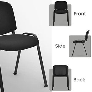 Giantex 10 PCS Waiting Room Chairs - Upholstered Stackable Conference Chair Set