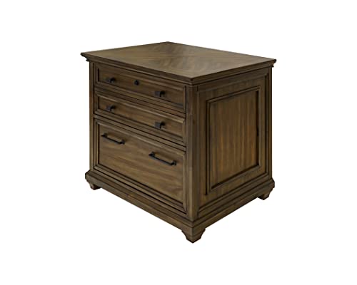 Martin Furniture Traditional Wood Lateral File Cabinet, Fully Assembled, Brown