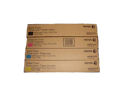 Xerox Xerox 7525/7530/ 7535/7545/ 7556 Toner Cartridge (Black,Cyan,Magenta,Yellow,4-Pack) in Retail Packaging