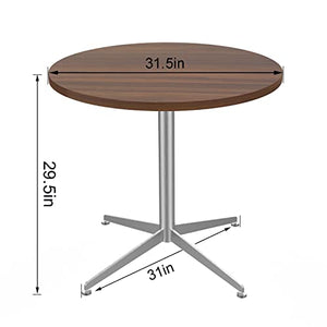 SENGLIDA Round Office Table 31.5 inch Waterproof Desktop Easy Assembly