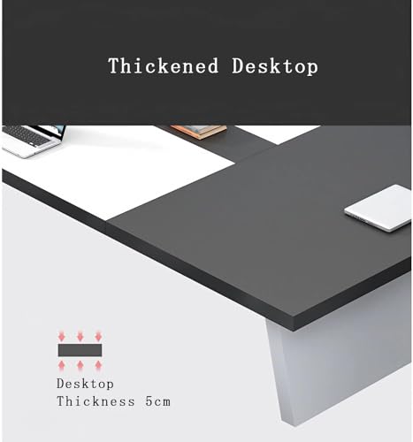 KAGUYASU 10FT Conference Table, Large Meeting Room Table, White, Home Office Desk