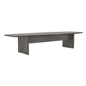 Safco Aberdeen 12ft Conference Table Contemporary Laminate Gray Steel - Ideal for Modern Business and Meeting Rooms