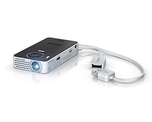 Philips PPX4350WIFI/INT Pocket Projector, 50 Lumens, LED, HDMI, 60 Inches Display, Bluetooth, Wireless, USB, 4,6 Oz