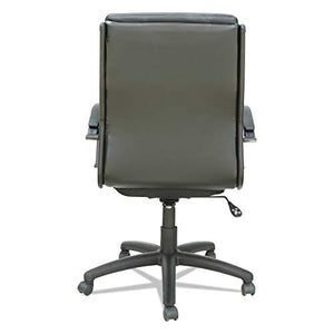 Alera ALENR42B19 Neratoli Mid-Back Slim Profile Chair, Black, Leather