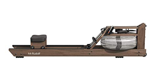 Mr. Rudolf Water Rowing Machine for Home Use,Black Walnut Wood Water Resistance Rower with Bluetooth Monitor,Training Rower Machine Workout for Home Gyms Fitness Indoor Use