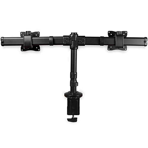 StarTech.com Dual Monitor Mount - Supports Monitors 13'' to 27'' - Adjustable - Desk Clamp or Grommet-Hole Desk Mount for Dual VESA Monitors - Black (ARMBARDUOG)