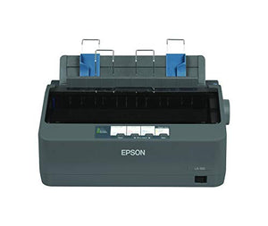 Epson LX-350 Dot matrix printer, 9 pins, 80 column, original + 4 copies, 347 cps HSD (10 cpi), Epson ESC/P - IBM 2380+ emulation, 3 fonts, 8 BarCode fonts, 3 paper paths, single and continous sheet, paper park, USB, Parallel and Serial I/F - BEING RE