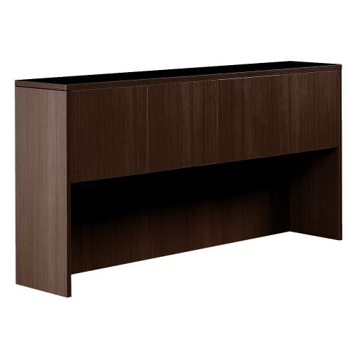 71" Overhead Hutch with Doors American Espresso