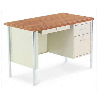 Alera Single Pedestal Steel Desk