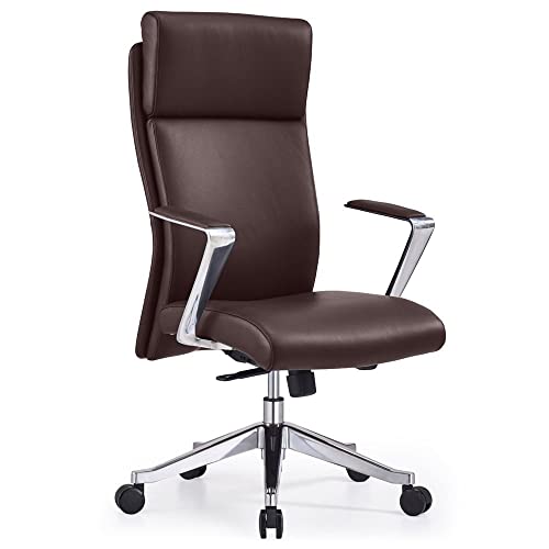 Zuri Furniture Draper Leather Executive Chair - Dark Brown