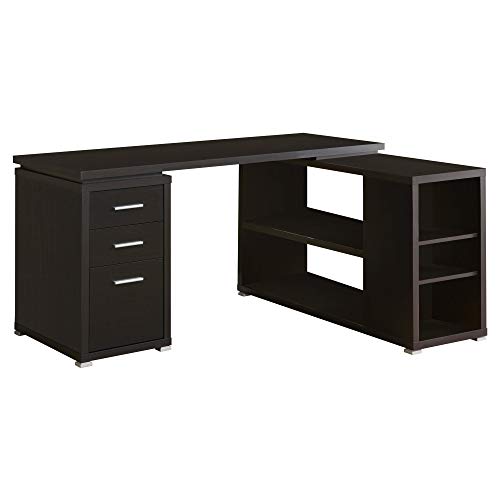 Monarch Specialties Computer Desk - Left or Right Facing Corner | Capuccino