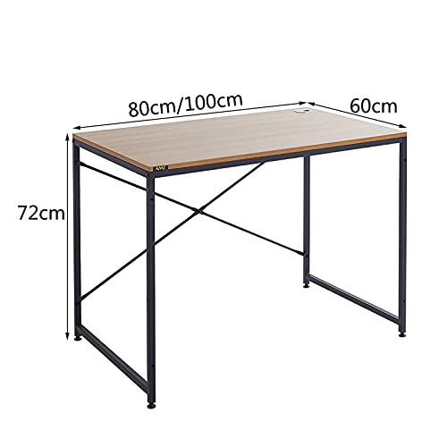 Computer Desk, 31.5 inch/ 39.4 inch Writing Office Desk, Modern Simple PC Table, Workstation for Home/Office, Easy to Assemble (Size : 100x60x72cm)