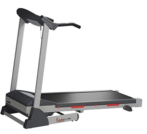 Sunny Health & Fitness Exercise Treadmills, Motorized Running Machine for Home with Folding, Easy Assembly, Sturdy, Portable and Space Saving - SF-T7603, Grey