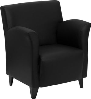 Flash Furniture HERCULES Roman Series Black Leather Lounge Chair